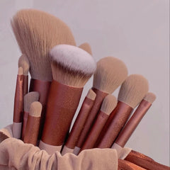 13 PCS Makeup Brush Ultra Soft Fiber Makeup Tool Loose Powder Eyeshadow Lip Concealer Blush Foundation Soft Hair Beauty Makeup