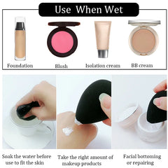 Black Makeup Applicator Super Soft Sponge Powder Blender Smooth Foundation Contour Blending Puff