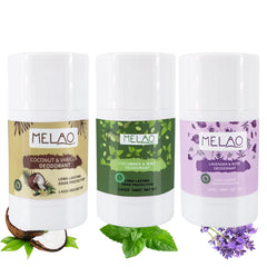 MELAO Deodorant | Natural Deodorant for Men and Women, Aluminum Free with Baking Soda, Probiotics, Coconut Oil and Shea Butter